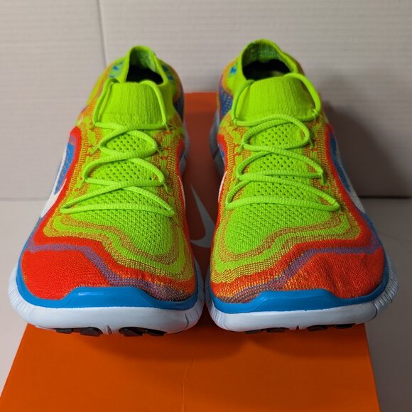 Nike Free 5.0 Flyknit Rainbow‎ 'Electric Green' Size 12.5 Style 615805-316 NEW!! - Picture 4 of 9